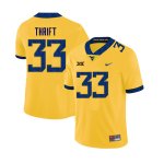 Men's West Virginia Mountaineers NCAA #33 Jayvon Thrift Yellow Authentic Nike Stitched College Football Jersey NZ15K34ZJ